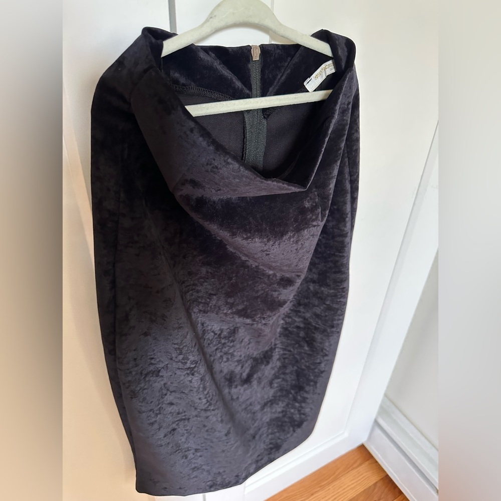 Elegant Black Velvet Skirt